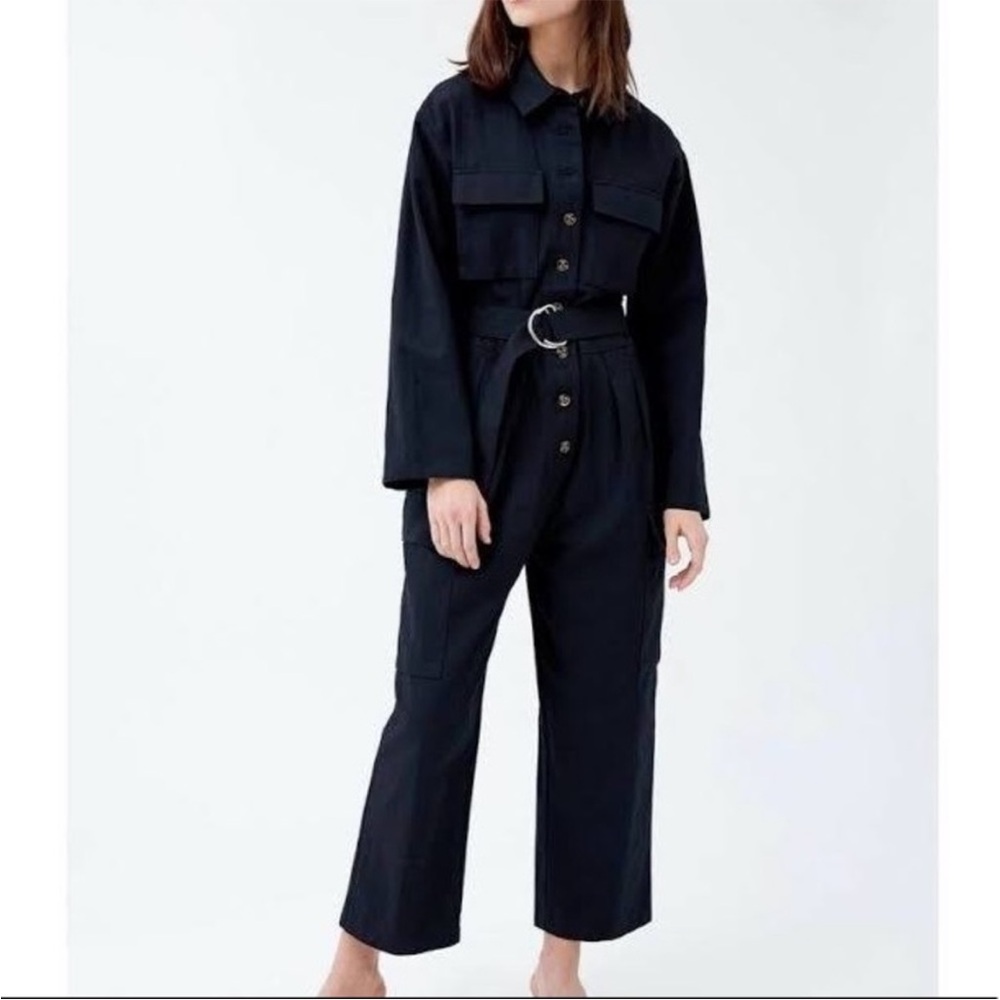 Urban Outfitters Black Cargo Jumpsuit XS